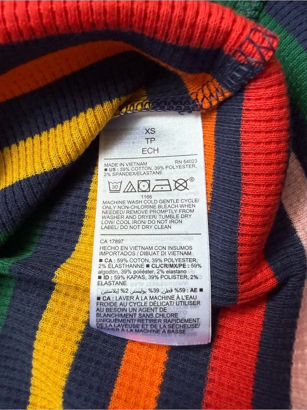 Old Navy Women’s XS Multicolor Striped Long-Sleeve Pajama Top NWT